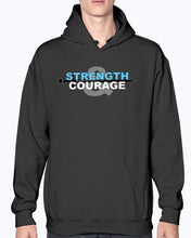 Load image into Gallery viewer, Strength &amp; Courage logo hoodie
