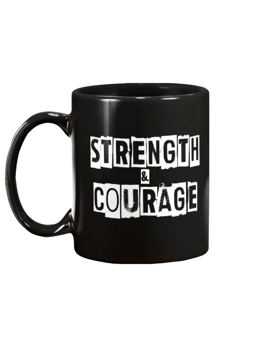 Strength & Courage mug (black)