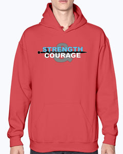 Strength & Courage logo hoodie