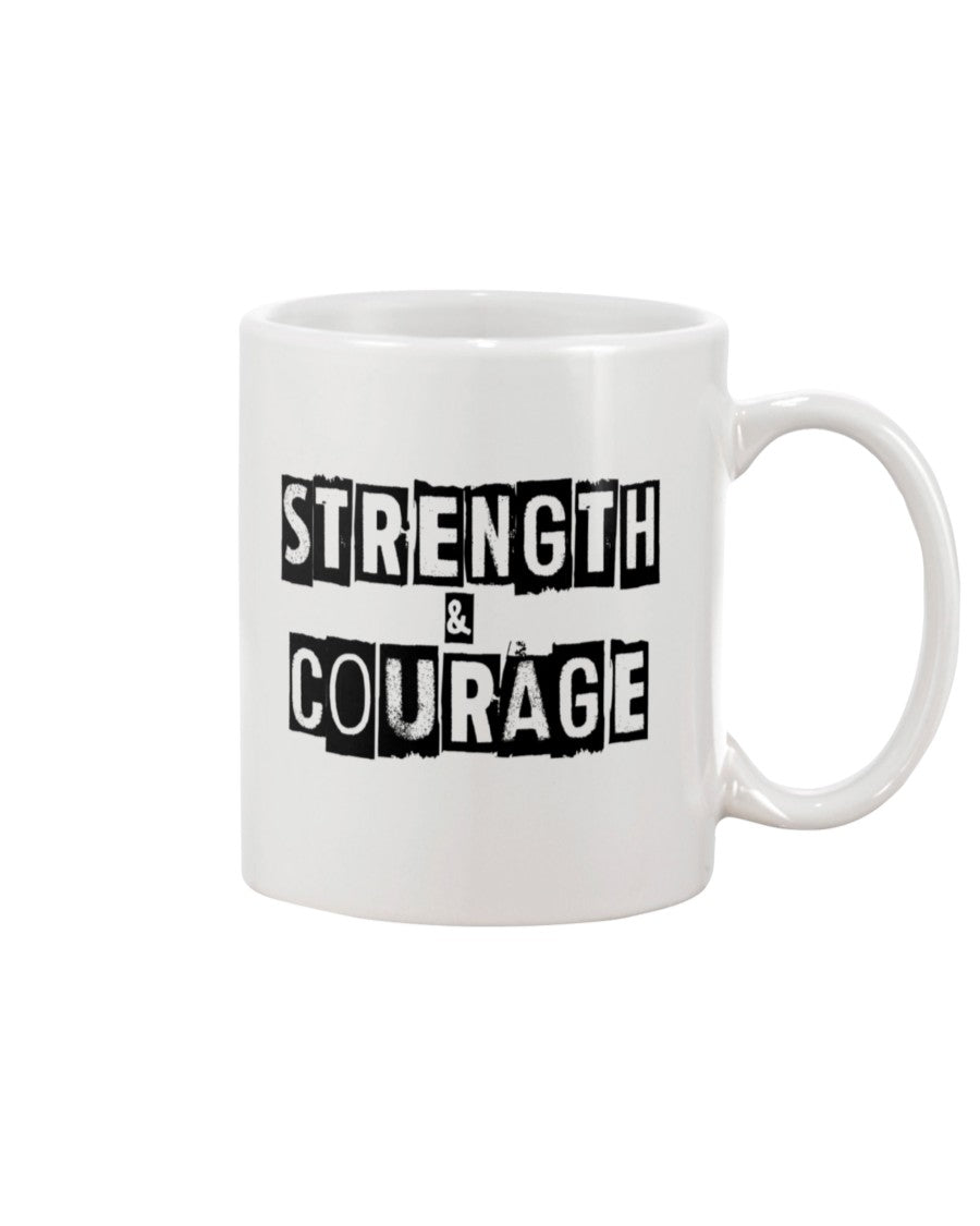 Strength & Courage mug (white)