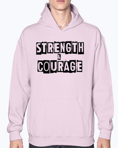 Strength & Courage block hoodie