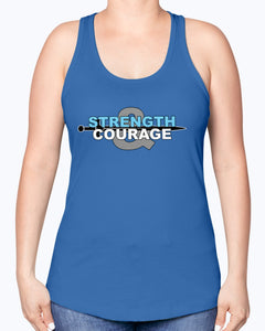 Strength & Courage logo tank