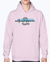 Load image into Gallery viewer, Strength &amp; Courage logo hoodie
