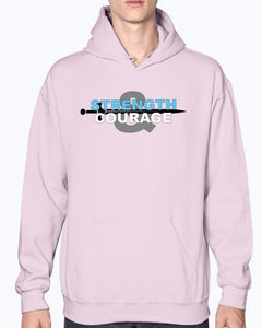 Strength & Courage logo hoodie