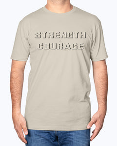 Strength & Courage black shadow shirt