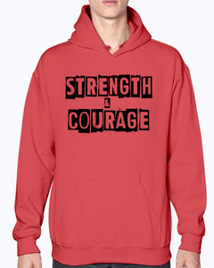 Strength & Courage block hoodie