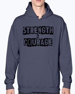 Strength & Courage block hoodie