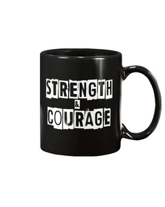 Strength & Courage mug (black)