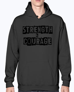 Strength & Courage block hoodie