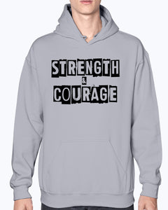 Strength & Courage block hoodie