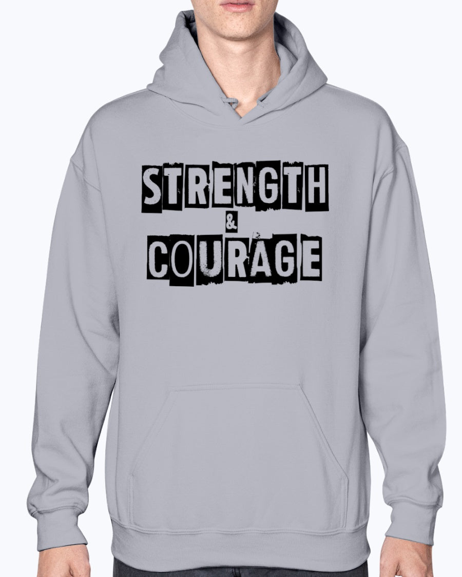 Strength & Courage block hoodie