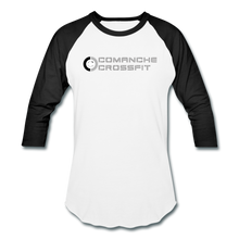 Load image into Gallery viewer, Comanche CrossFit grey logo 3/4 sleeve - white/black
