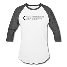 Load image into Gallery viewer, Comanche CrossFit grey logo 3/4 sleeve - white/charcoal
