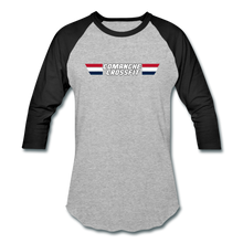 Load image into Gallery viewer, Comanche CrossFit flag 3/4 sleeve - heather gray/black
