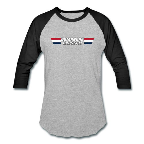 Comanche CrossFit flag 3/4 sleeve - heather gray/black