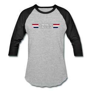 Comanche CrossFit flag 3/4 sleeve - heather gray/black