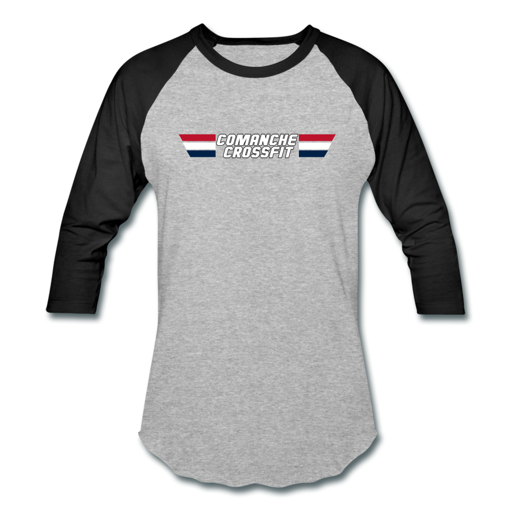 Comanche CrossFit flag 3/4 sleeve - heather gray/black